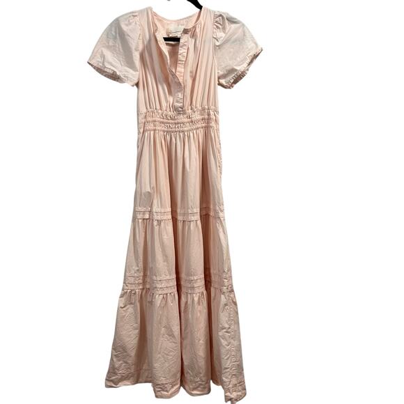 ANTHROPOLOGIE The Somerset Maxi Dress Size XXS Light Peach-Pink color - Picture 3 of 8